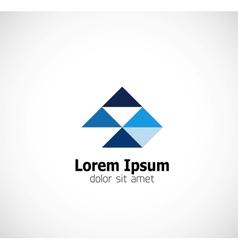 Modern triangle abstract business symbol vector image