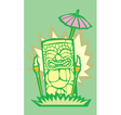 Tiki F vector image