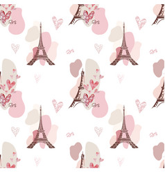 Eiffel tower seamless pattern french Royalty Free Vector