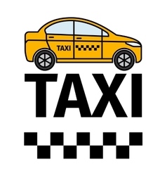 Taxicab transport advertising poster vector image