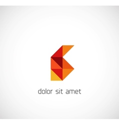 Modern triangle abstract business symbol vector image