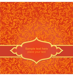 Red asiasn ornamental background vector image