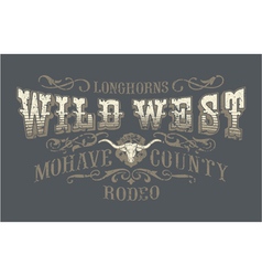 Wild west rodeo vector image