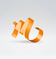 Silk ribbon letter abc vector image