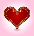Valentines heart with ornaments vector image