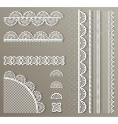 Straight lace set vector image