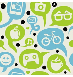 Hipster seamless pattern vector image