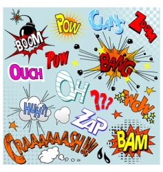 Comic book explosion vector image