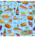 Food pattern vector image