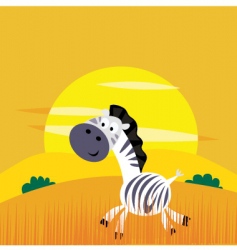 Cartoon Zebra vector image