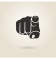 Finger pointing vector image