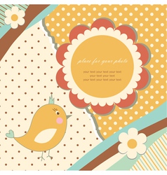Vintage baby card vector image