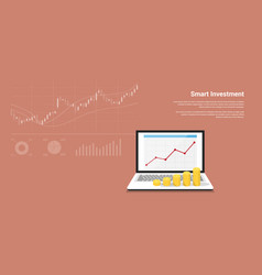 Smart investment banner Smart investment banner vector image