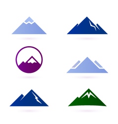 Mountain icons vector image