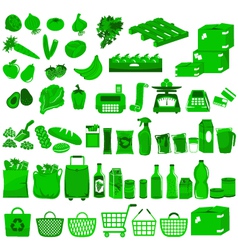 Supermarket icons vector image