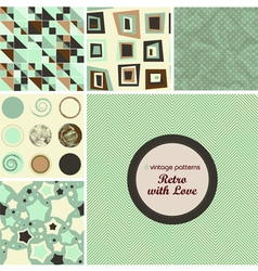 Vintage Retro Patterns vector image