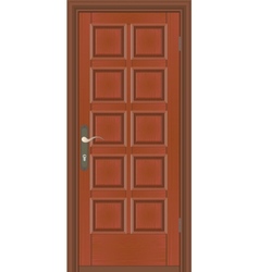Closed door vector image