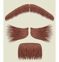Mustache collection vector image