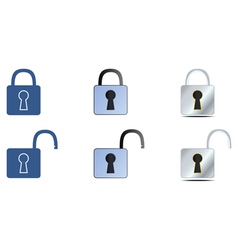Lock icons set vector image