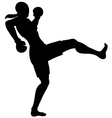 Front kick female Front kick female vector image