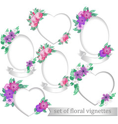 Frames with flowers vector image