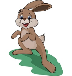 Cartoon happy rabbit isolated on white background Vector Image