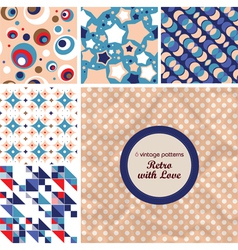 Vintage Retro Patterns Vintage Retro Patterns vector image