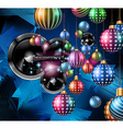 Christmas Party Flyer for music night events club vector image
