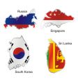 Asia maps vector image