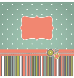 Greeting retro design card vector image