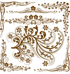 Corners and ornaments vector image