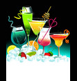 Set of drinks vector image