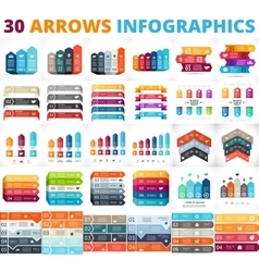 Arrows infographic diagram graph vector image
