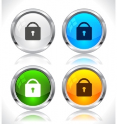 Metal web buttons vector image