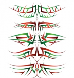Tattoos set vector image