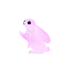 Cartoon pink rabbit hare animal Royalty Free Vector Image