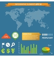 Modern infographic with Map vector image