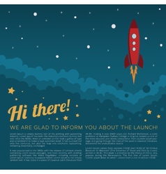 Project Launch Rocket in Space Background vector image