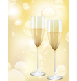 Champagne bubbles background vector image