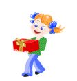 Happy girl vector image
