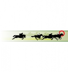 Horse racing banner vector image