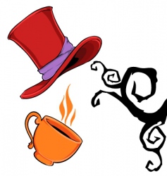 Mad hatter set vector image