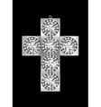 Silver crucifix pendant encrusted with diamonds an Silver crucifix pendant encrusted with diamonds an vector image