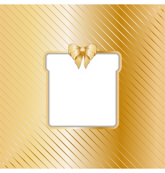 Gold Christmas backgound with cut out gift vector image