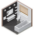 Isometric bathroom icon vector image