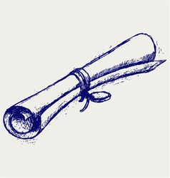 Parchment scroll vector image