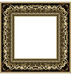 Vintage gold frame vector image