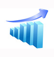 Business rising bar vector image