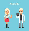 Medicine Concept Male and Female Cartoon vector image