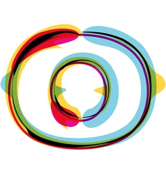 Colorful font vector image